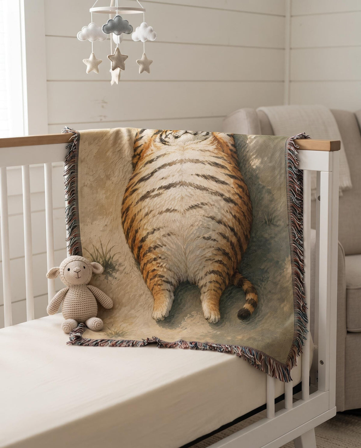 Funny Fat Tiger Tapestry