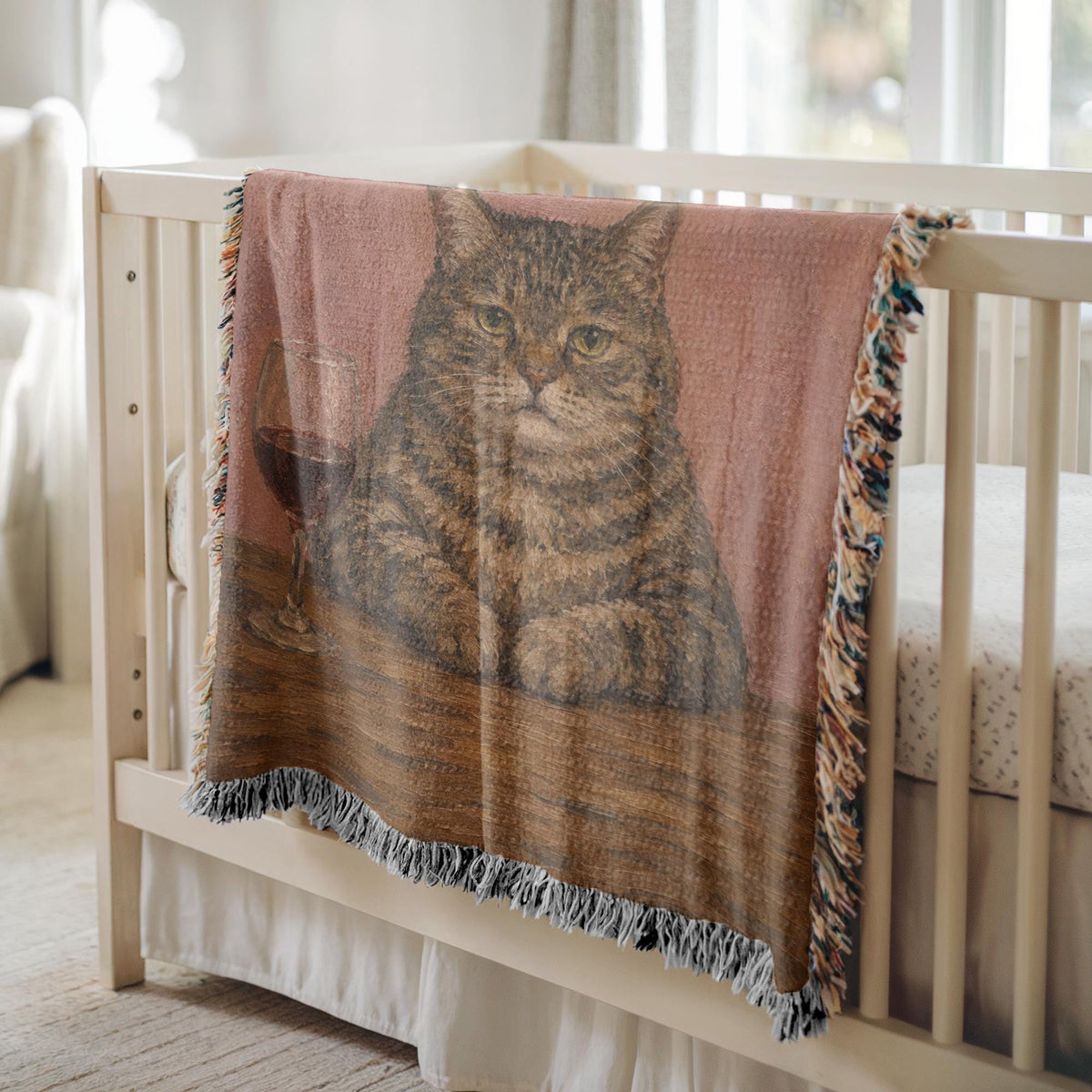 Wine Cat Tapestry