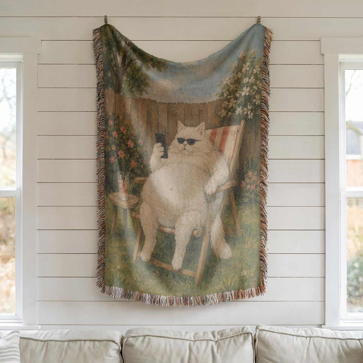 Funny Cat Tapestry