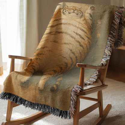 Funny Fat Tiger Tapestry