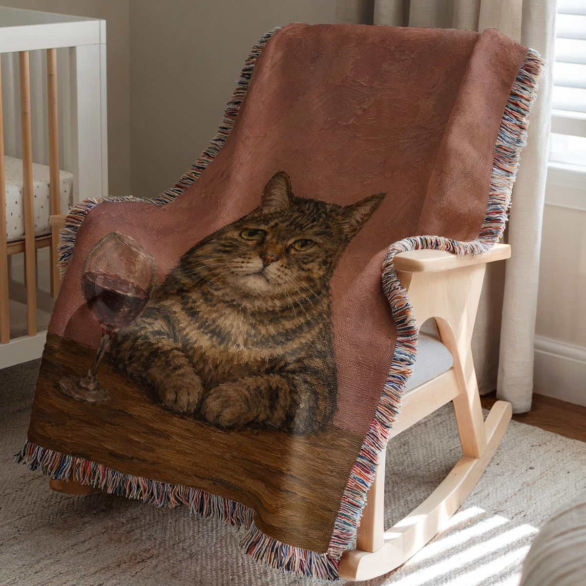 Wine Cat Tapestry