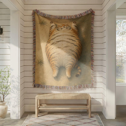 Funny Fat Tiger Tapestry