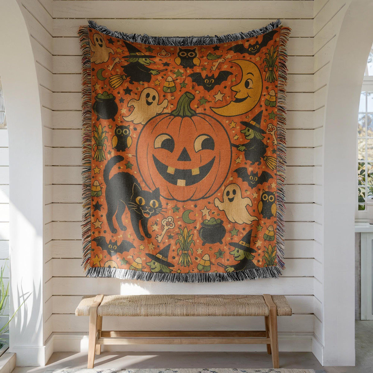 Retro Halloween Tapestry