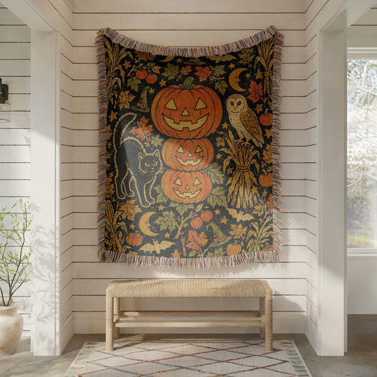 Halloween Pumpkin Tapestry