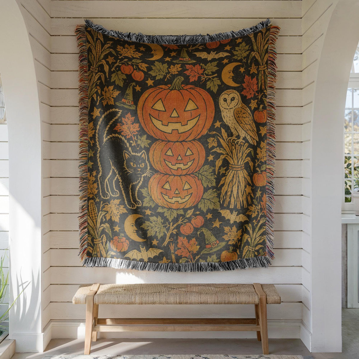Halloween Pumpkin Tapestry