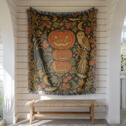 Halloween Pumpkin Tapestry