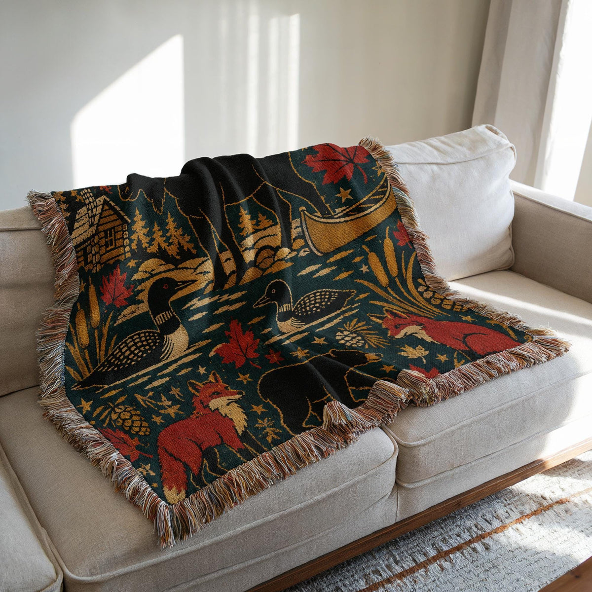 Moose Woven Blanket