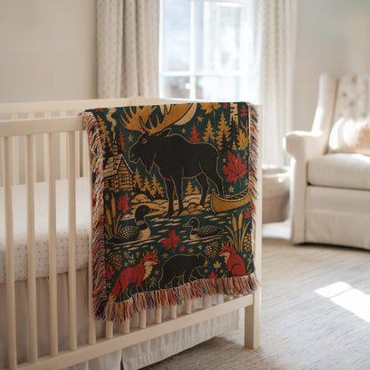 Moose Woven Blanket