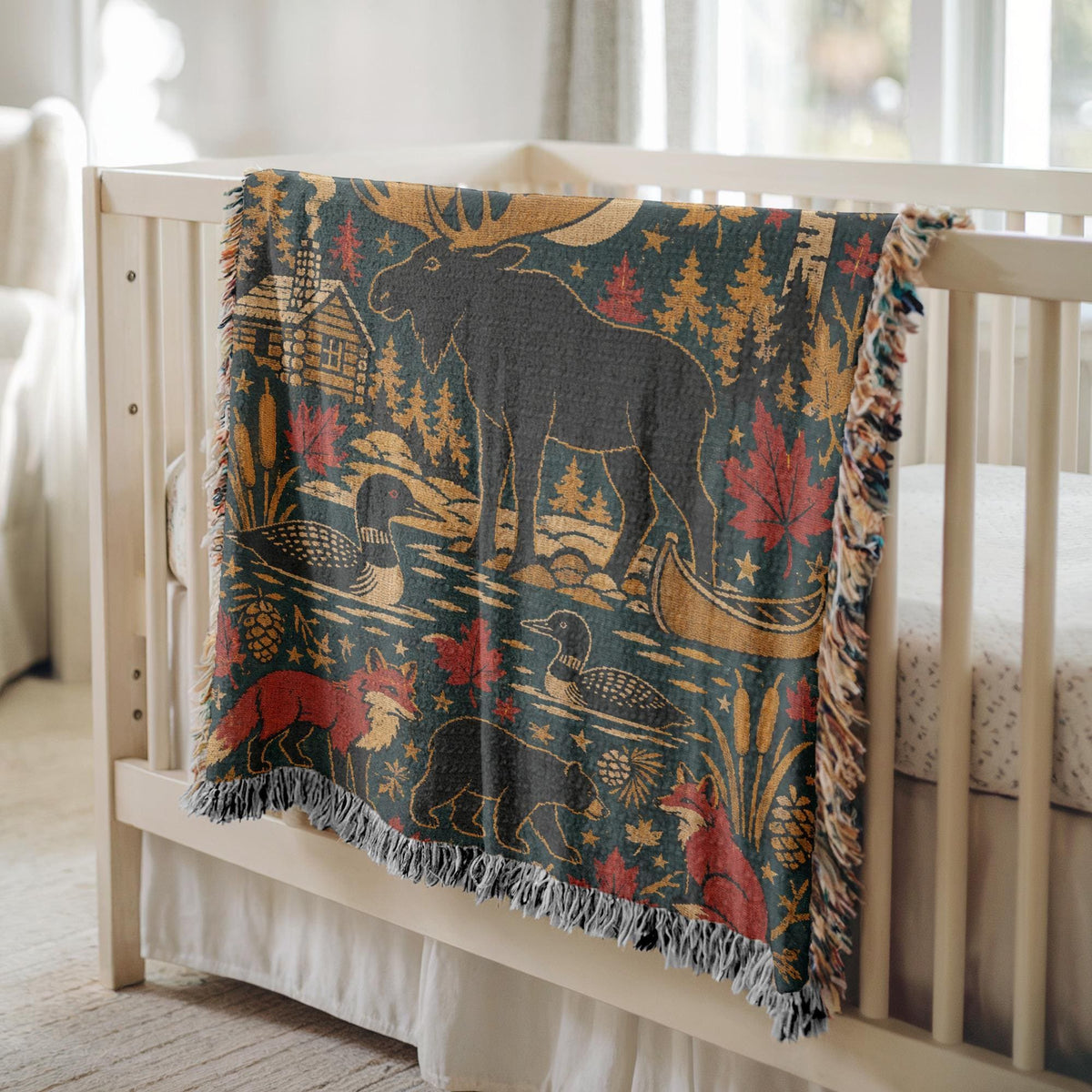Moose Woven Blanket