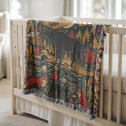 Moose Woven Blanket