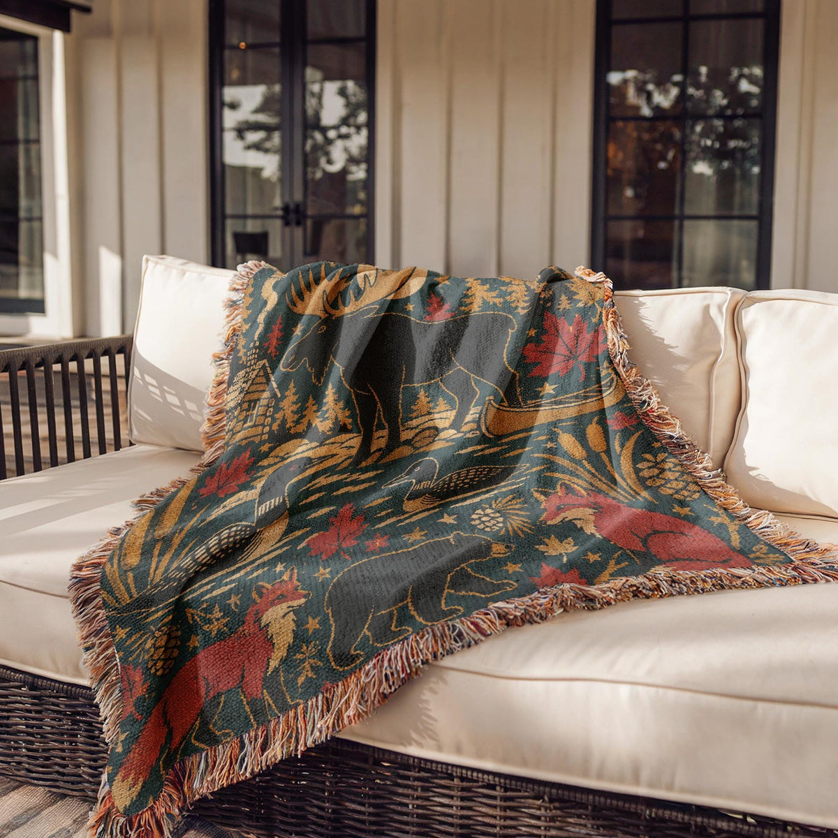 Moose Woven Blanket