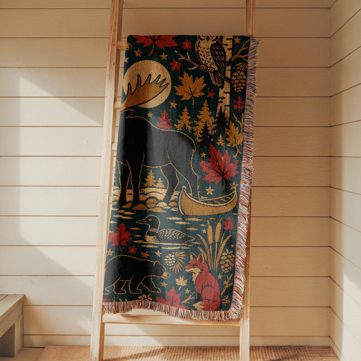 Moose Woven Blanket