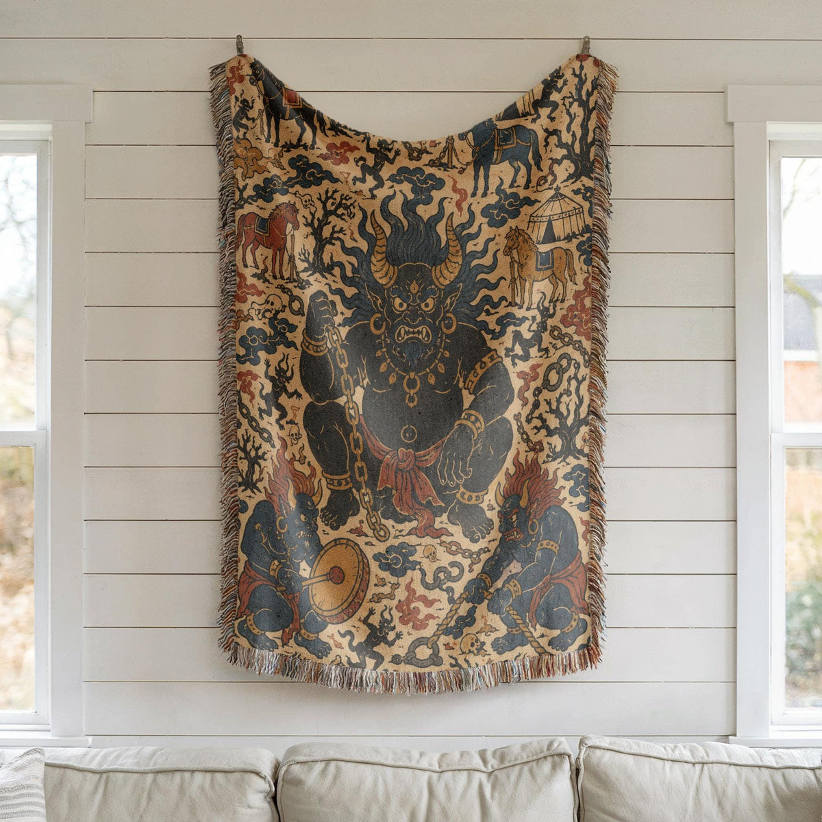 Asian Demon Tapestry