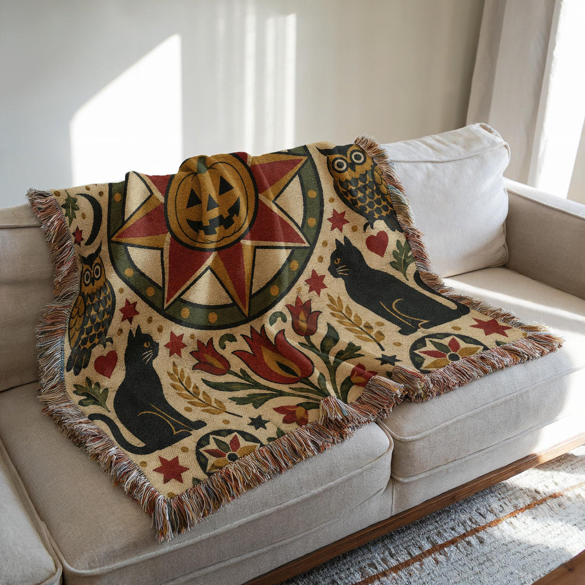 Halloween Hex Sign Tapestry