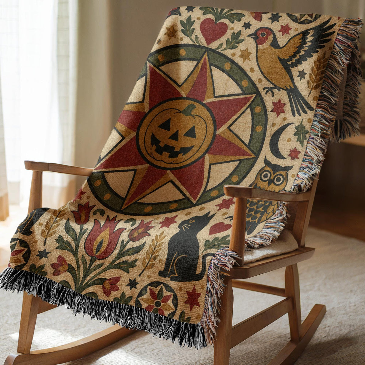 Halloween Hex Sign Tapestry