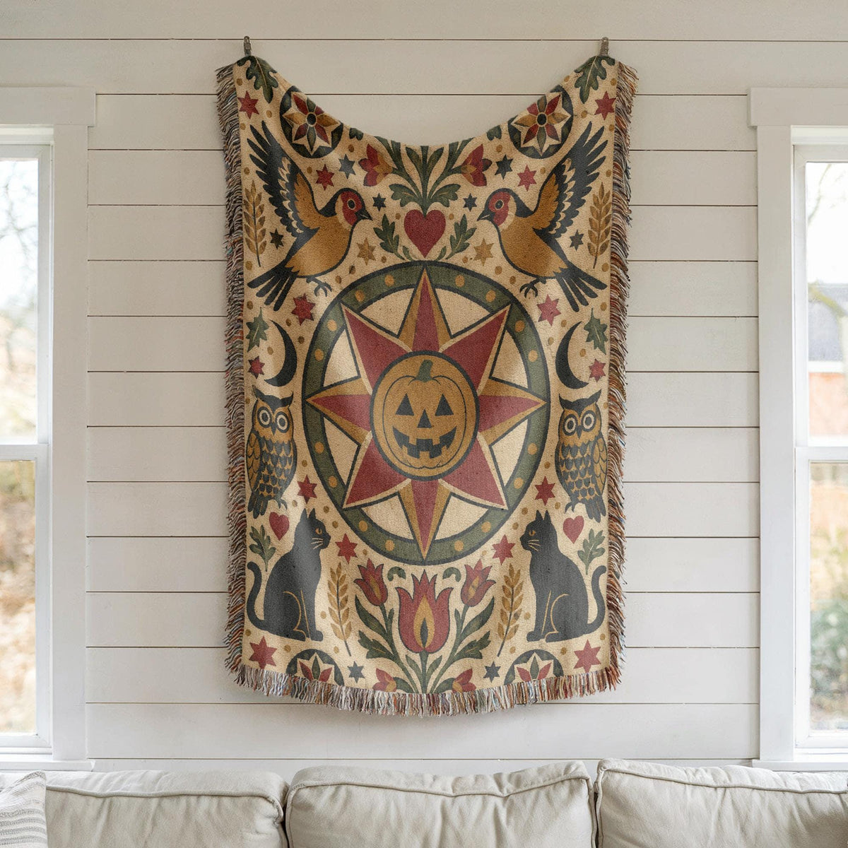 Halloween Hex Sign Tapestry