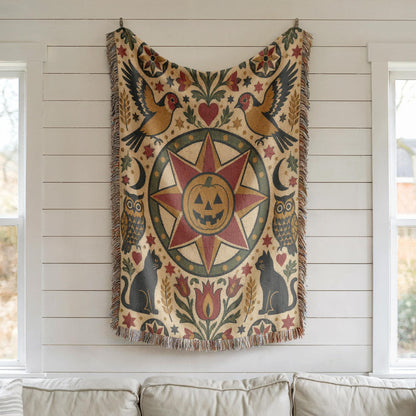 Halloween Hex Sign Tapestry