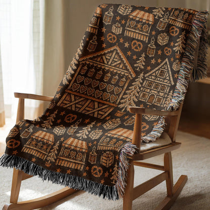 Christmas Market Woven Blanket