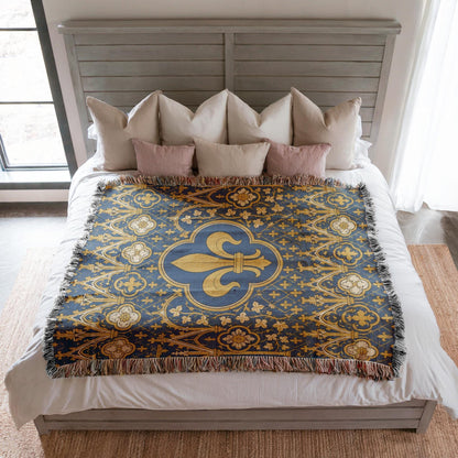 Fleur de Lis Woven Blanket