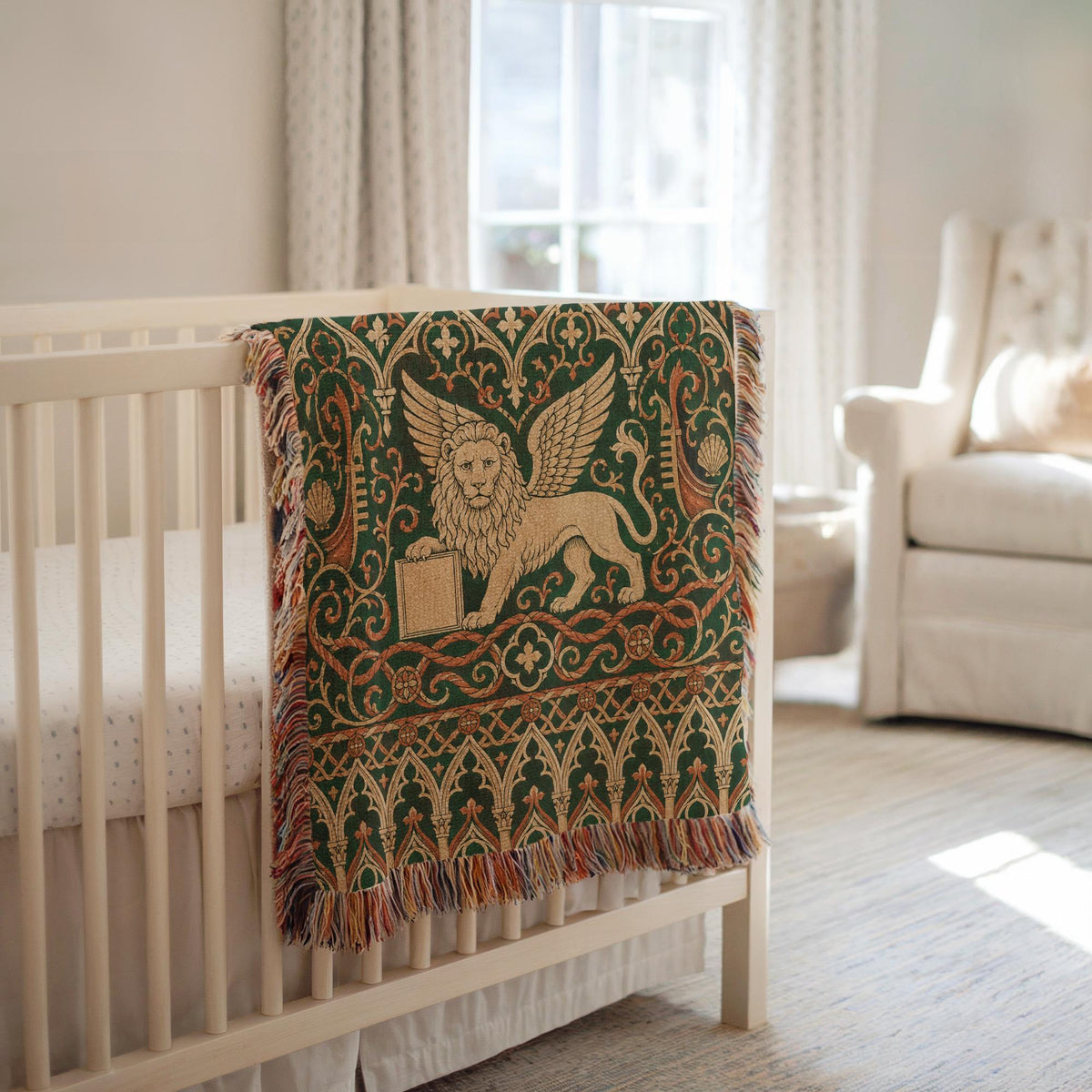 Venetian Lion Woven Blanket