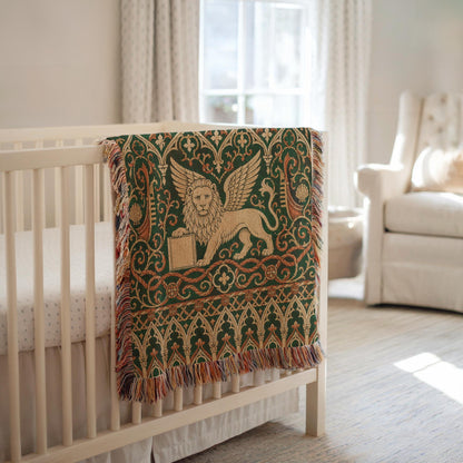 Venetian Lion Woven Blanket