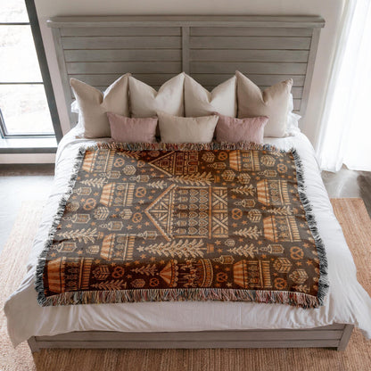 Christmas Market Woven Blanket