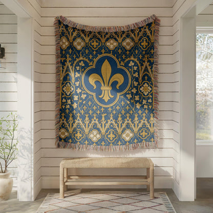 Fleur de Lis Woven Blanket