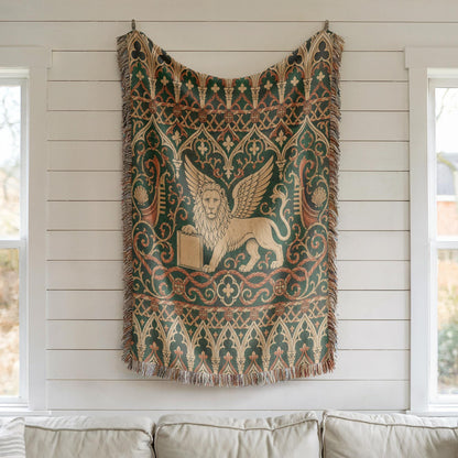 Venetian Lion Woven Blanket