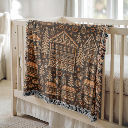Christmas Market Woven Blanket