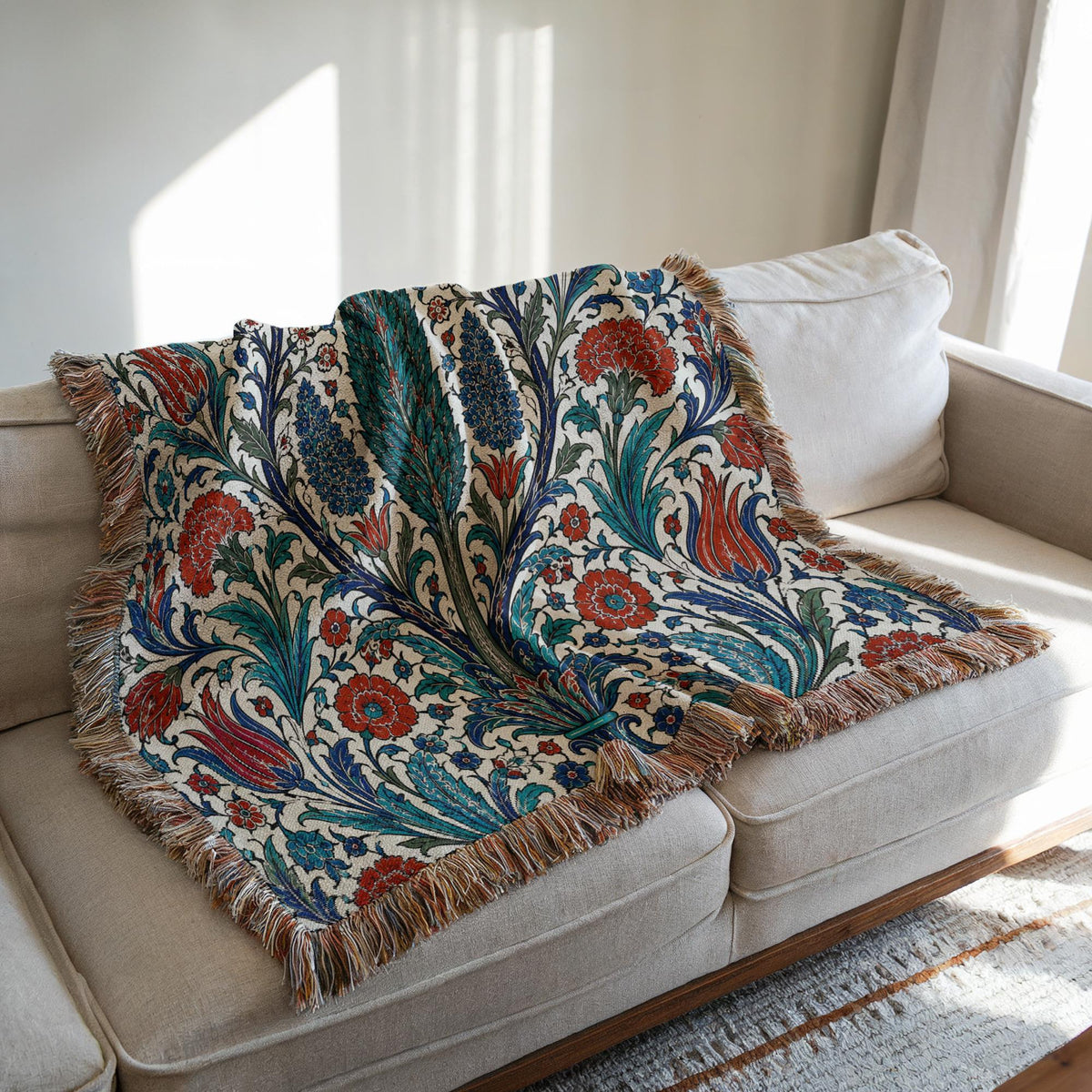 Iznik Woven Blanket