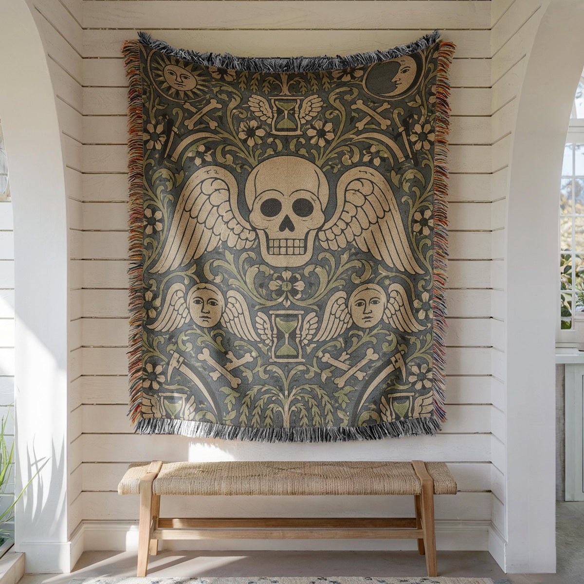 Gothic Skull Tapestry