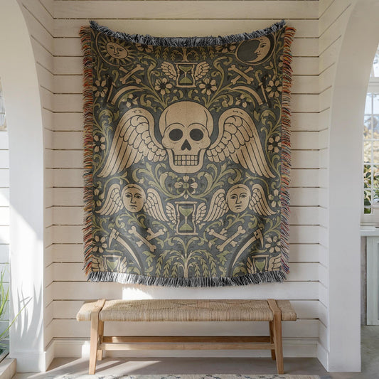 Gothic Skull Tapestry