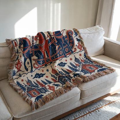 Slavic Folk Art Woven Blanket
