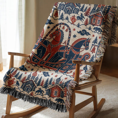 Slavic Folk Art Woven Blanket