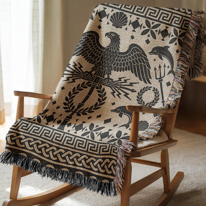 Roman Mosaic Woven Blanket