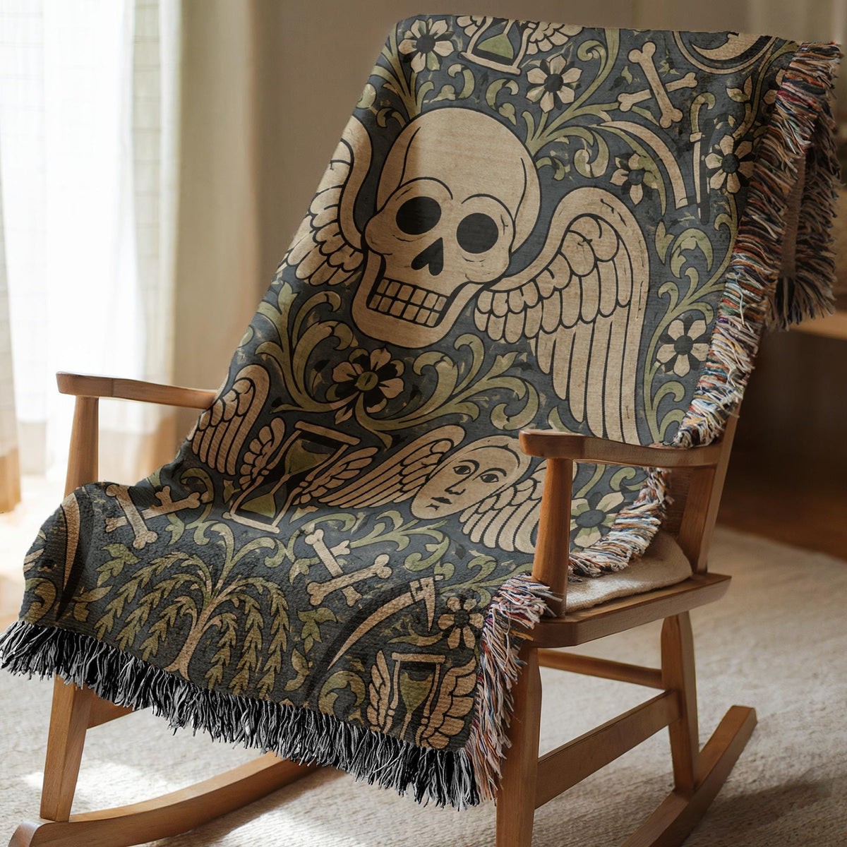 Gothic Skull Tapestry