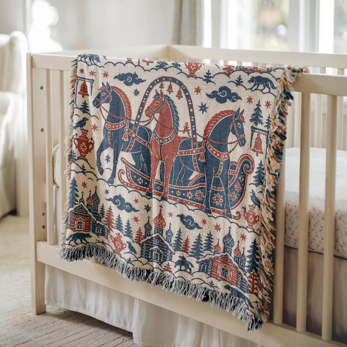 Slavic Folk Art Woven Blanket