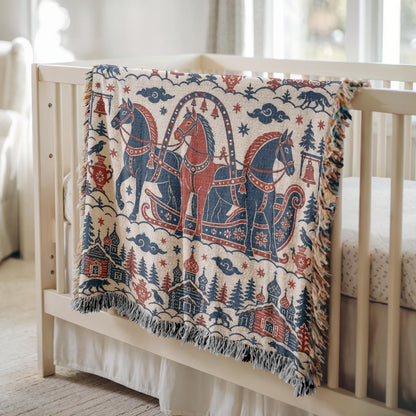 Slavic Folk Art Woven Blanket