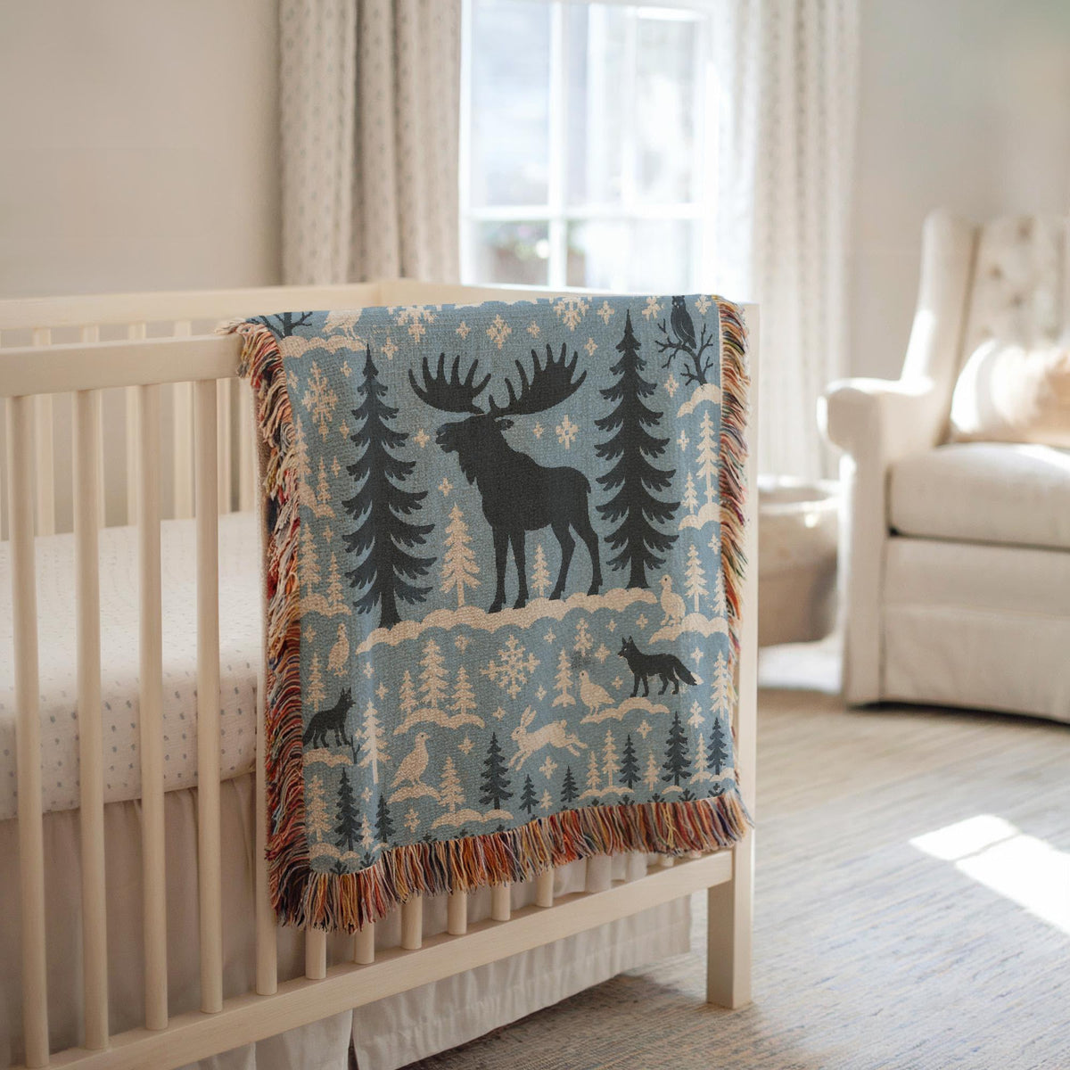 Moose Woven Blanket