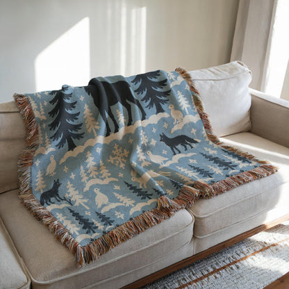Moose Woven Blanket
