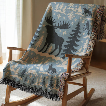 Moose Woven Blanket