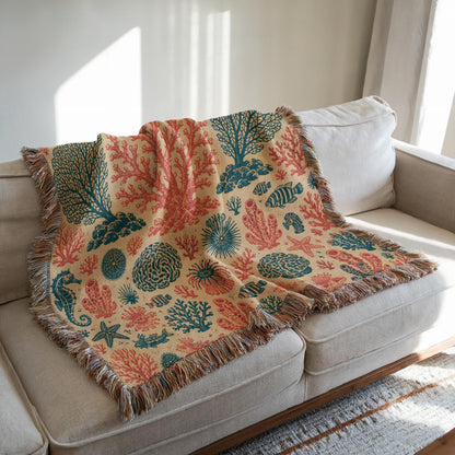 Coral Reef Woven Blanket