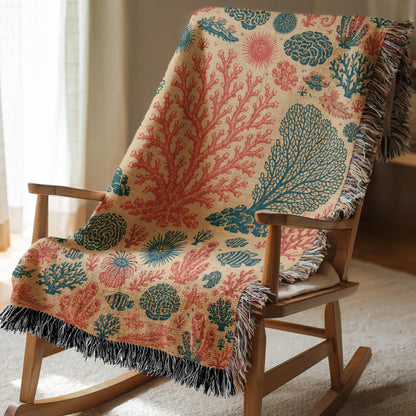 Coral Reef Woven Blanket