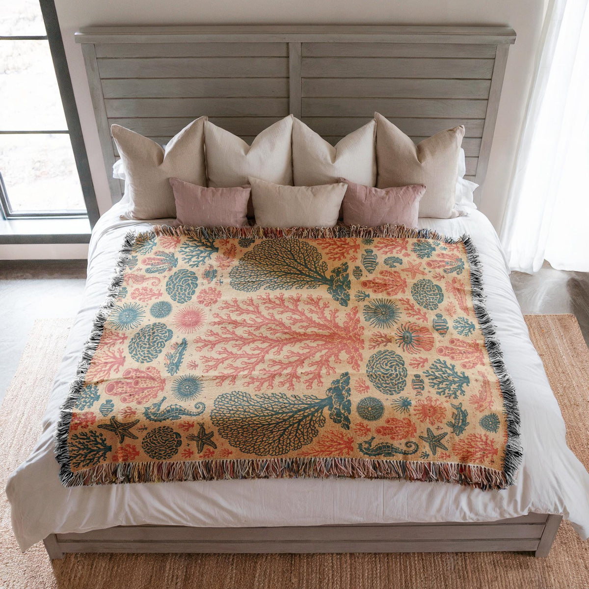 Coral Reef Woven Blanket