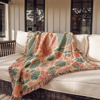 Coral Reef Woven Blanket