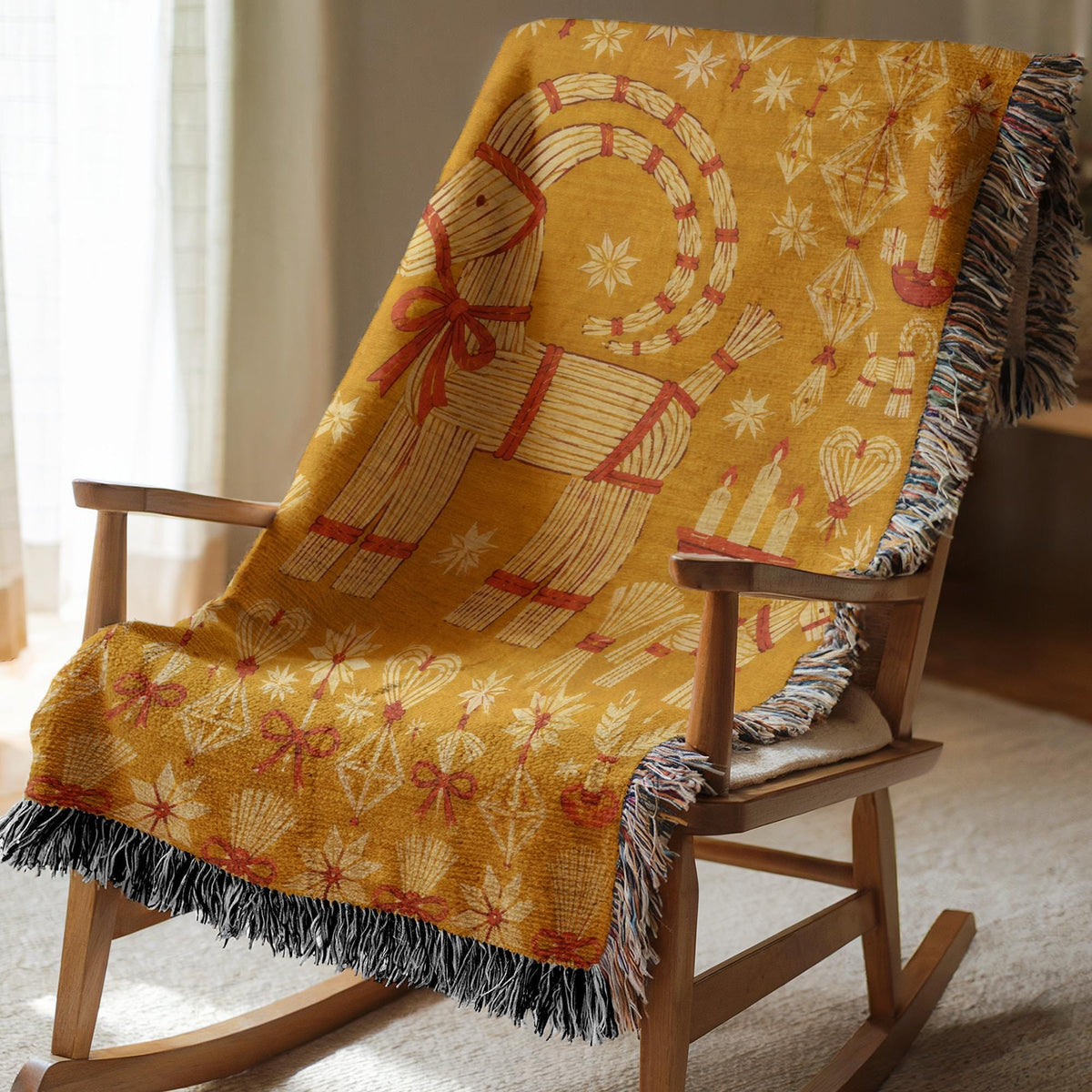 Yule Goat Woven Blanket
