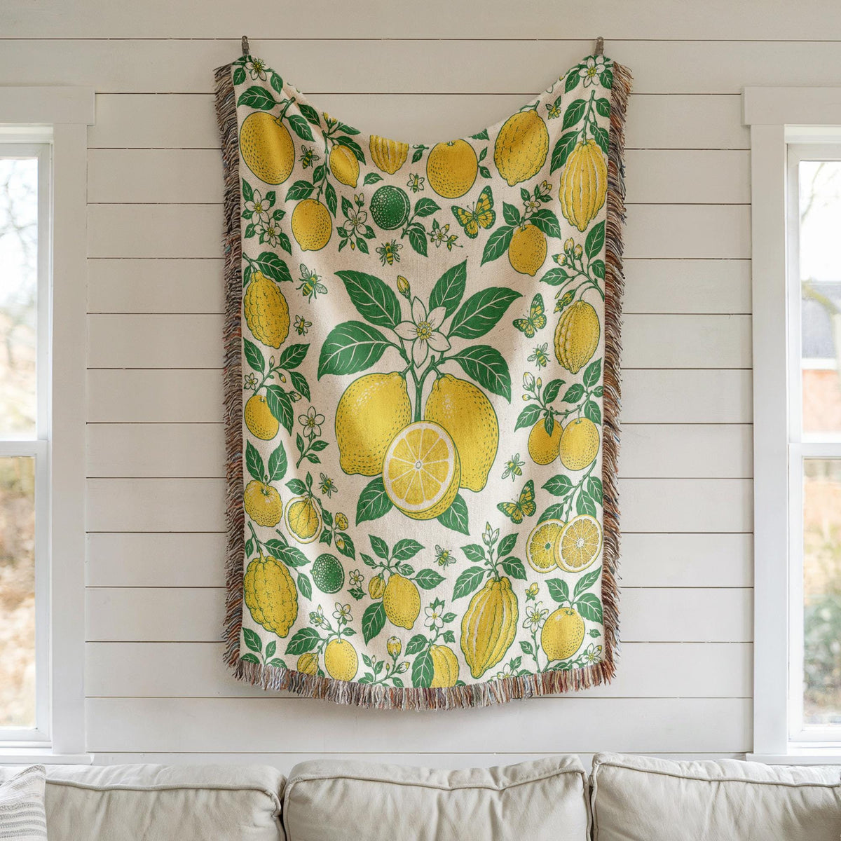 Lemon Woven Blanket