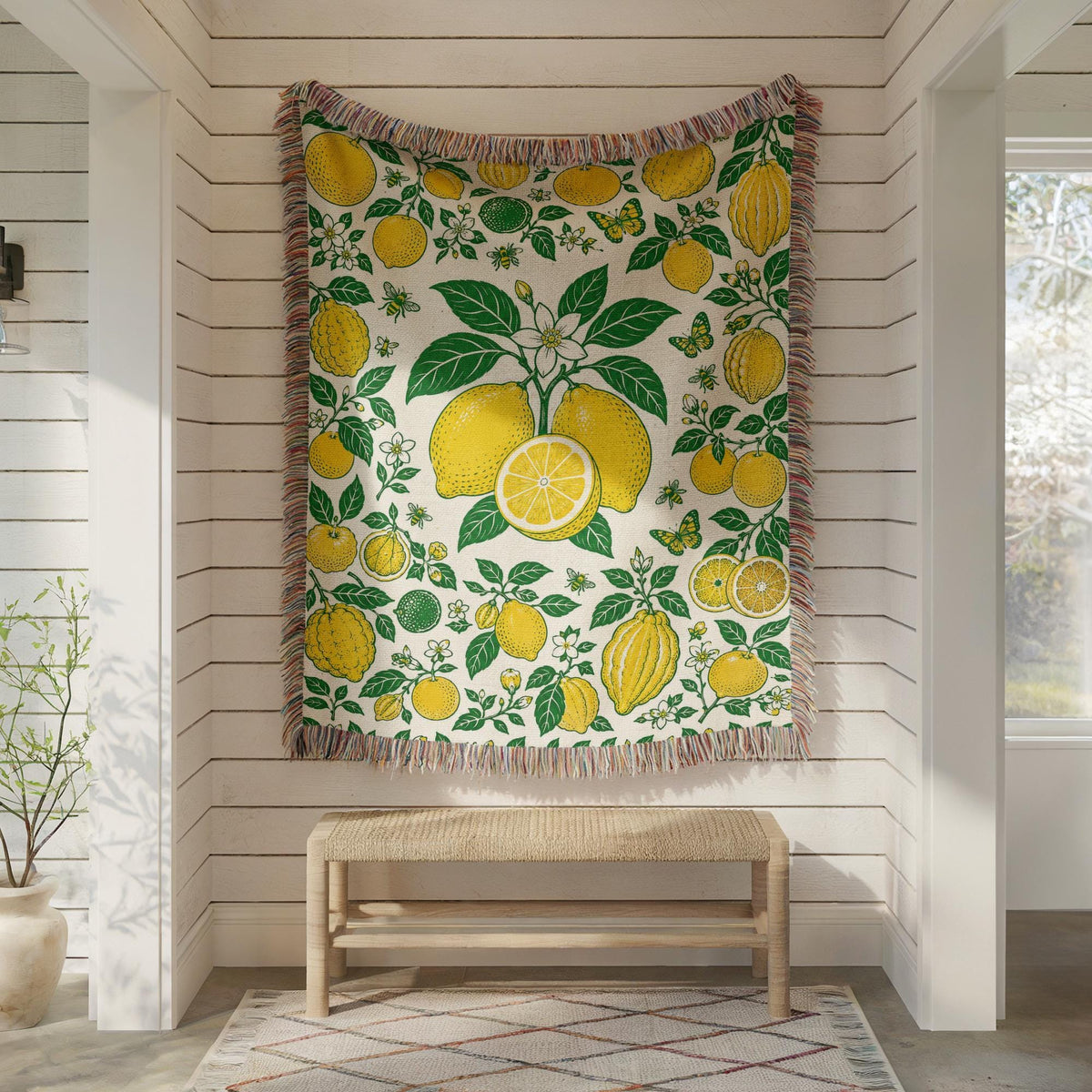 Lemon Woven Blanket