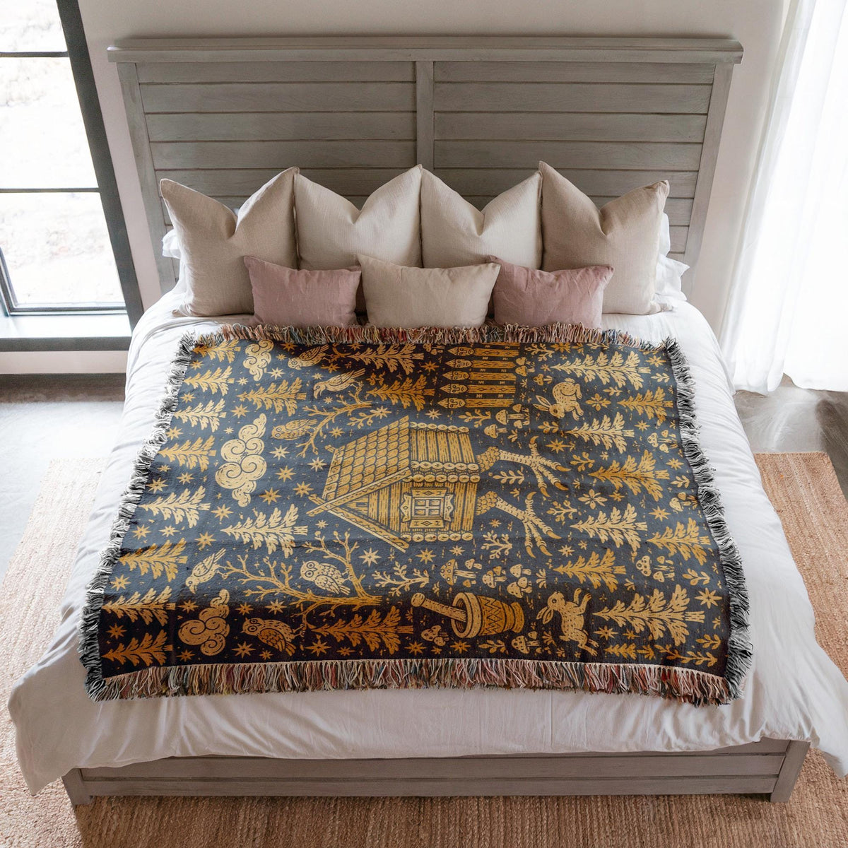 Baba Yaga Hut Woven Blanket