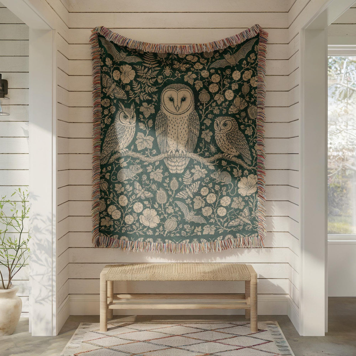 Owl Woven Blanket